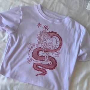 Lilac Dragon Crop Top